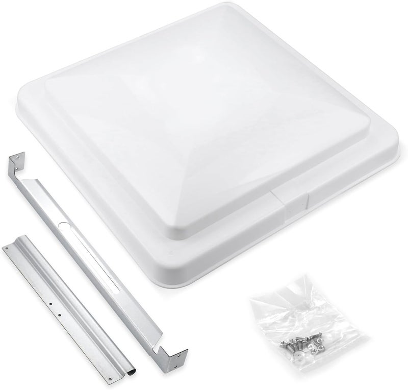Sporthfish RV Vent Cover 14" Roof Vent Lid for Universal RV, Trailer, Camper, Motorhome Roof Replacement Ceiling Vent Covers, Plastic Square Skylight Cover Liftable, 1 Pack White - Image 1
